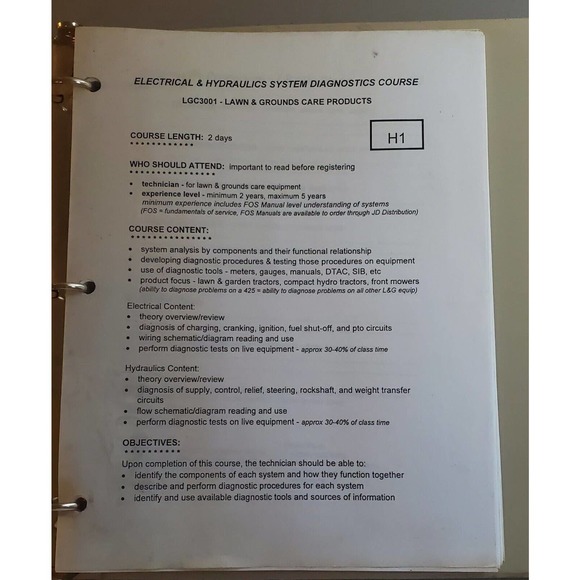 John Deere Training Center Binder with Service Information 1991 - Picture 4 of 4